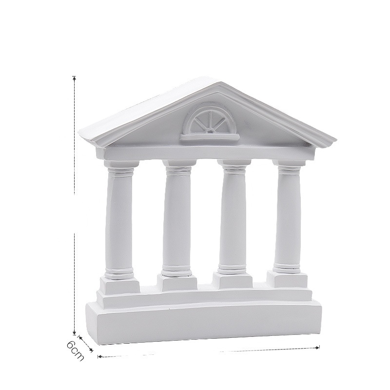 Home decor sculpture Greek temple architectural model Roman column decorations European style resin crafts custom figure