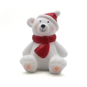 Christmas sitting bear animal statue resin souvenirs home decoration