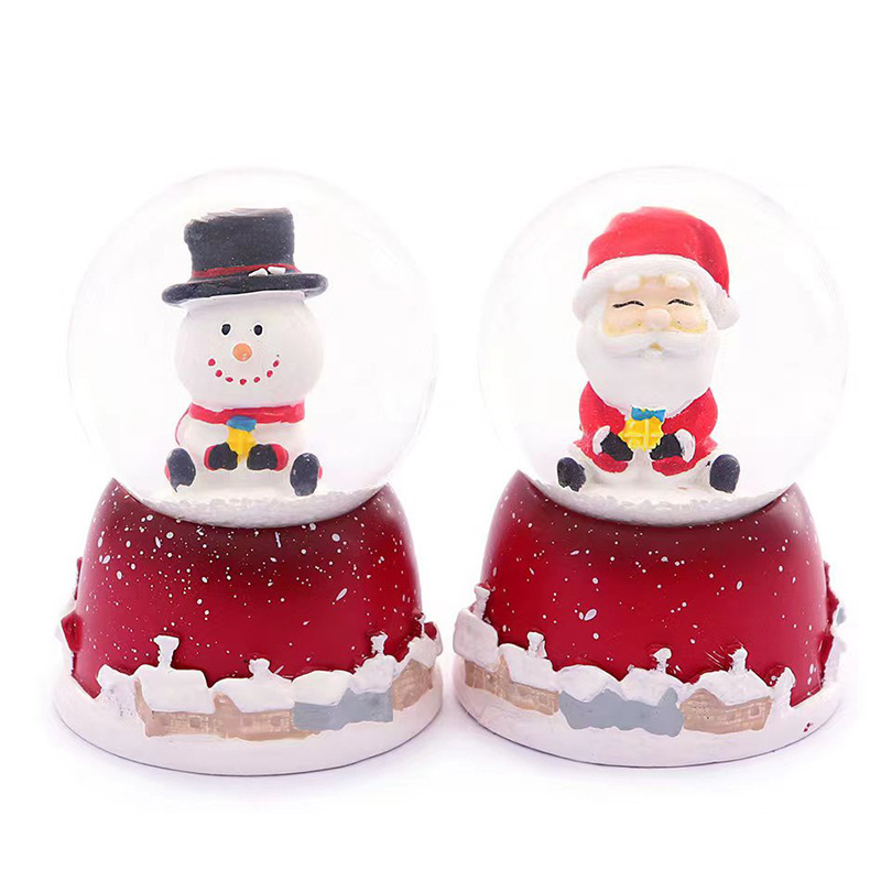 Customized Christmas gifts for the elderly, snowflakes, snowglobe, glowing music, and children's gift decorations