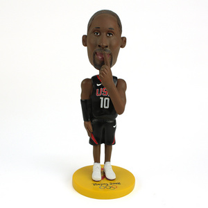 Hot sale custom figure basketball player Souvenir toy basketball bobble head kobe star resin  ornaments