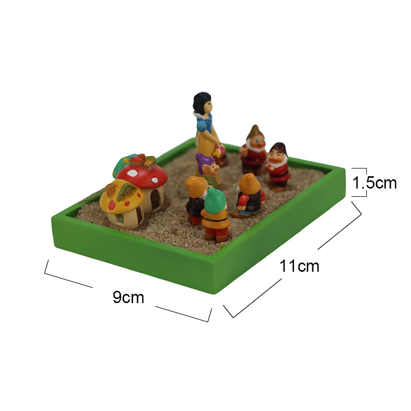 2024 New Product Snow White and the Seven Dwarfs Resin Model Children's Educational Sand Table Beach Decoration Gifts