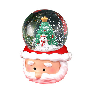 Customized Christmas gifts for the elderly, snowflakes, snowglobe, glowing music, and children's gift decorations