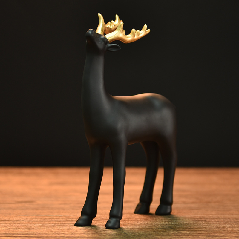 10 inch custom made vintafe decor crafts resin small deer figurines