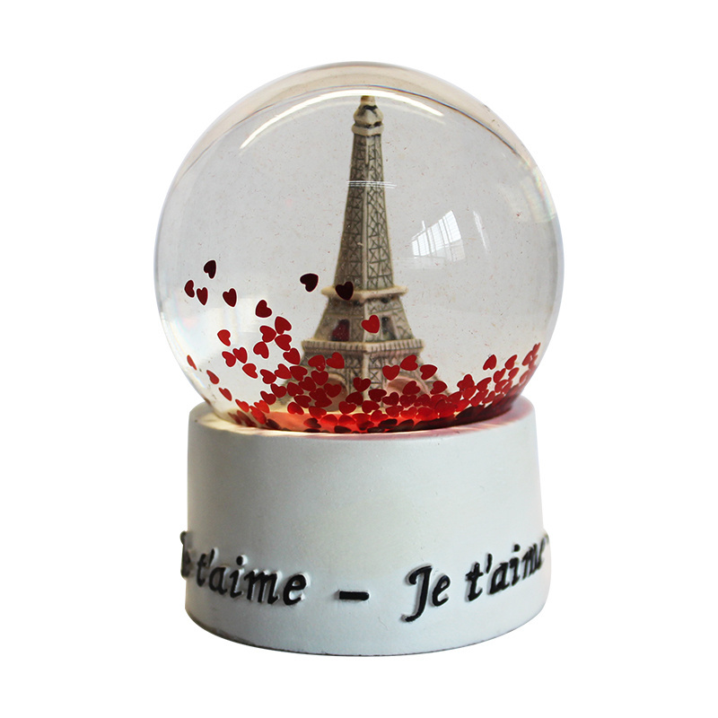 custom Eiffel Tower snow ball  manufacturers snow globe