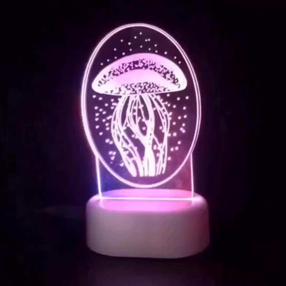 custom minin usb color changing acrylic desk lamp 3d led light sculptures Laser Engraving Acrylic crafts