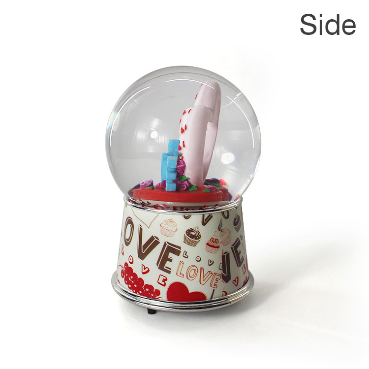 Music Water Snow Globe  balloons home table desk  decoration lovely gifts souvenirs