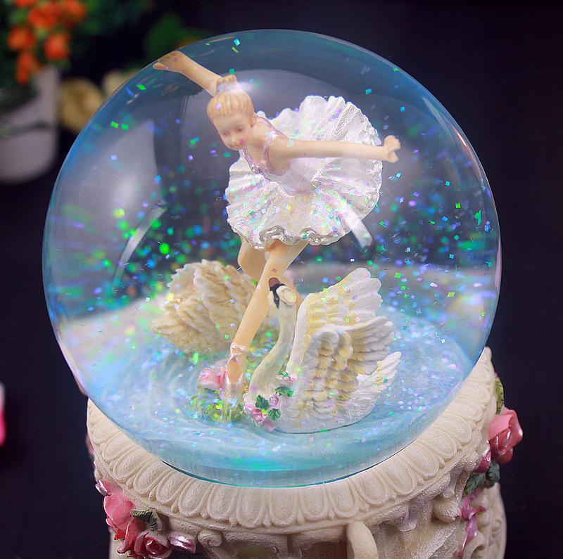 Ballerina Musical pretty Snow Globe Snowballs for indoor home  table decoration