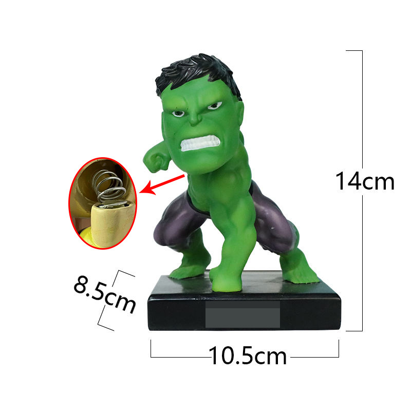 Wholesale Custom Resin Crafts Avengers Cartoon Character Bobble Head Kids Toys Gift Animated Souvenir Peripheral Products