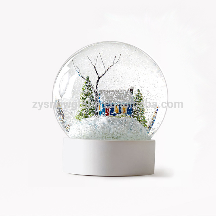 Snow flake christmas white winter snow globe