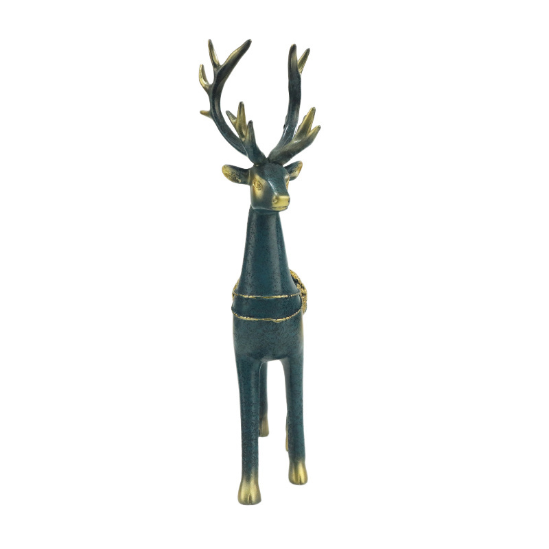 Custom deer figurines statue resin ornaments sculpture model animal statue decoration living room wine cabinet decoration