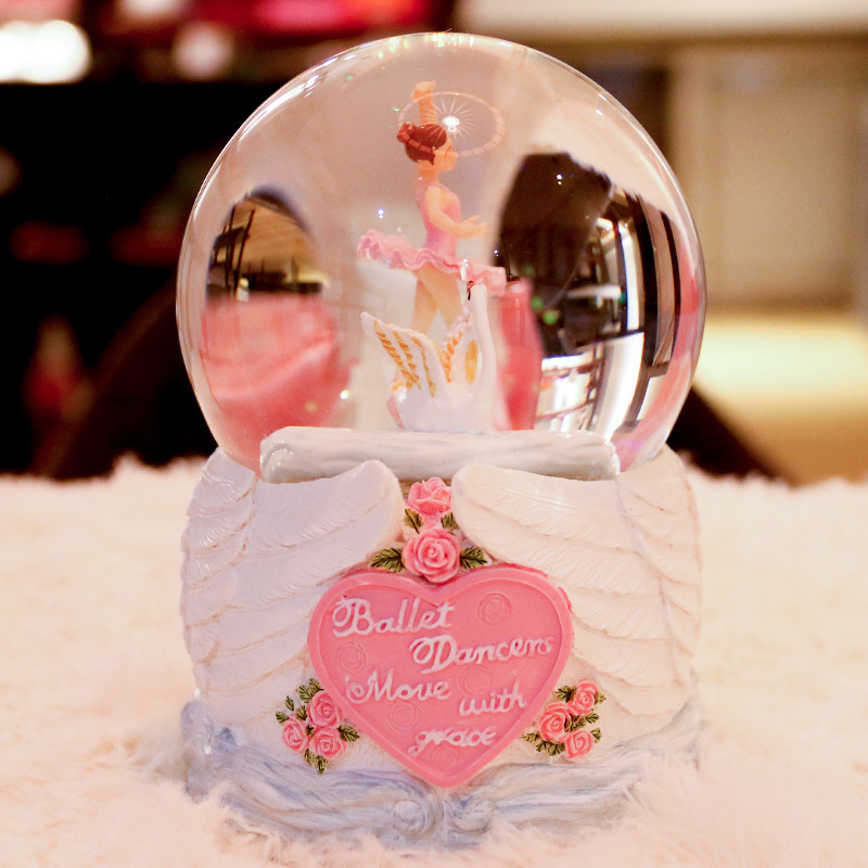 Ballerina Musical pretty Snow Globe Snowballs for indoor home  table decoration