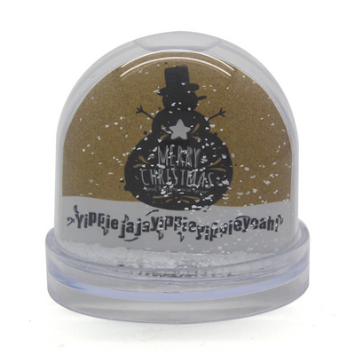 Custom plastic photo snow globe souvenir photo snowglobe