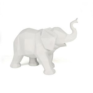 Factory Customized Hot Selling White elephant resin handicrafts of Creative Gift and Office Decorative Sculpture