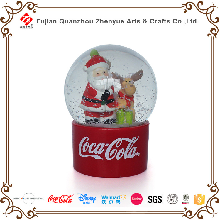 Hot sale snow globe for Christmas Holiday christmas snowglobe resin snow globe mecca