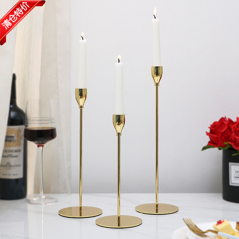 Metal Candle Holders Luxury Candlestick Fashion Wedding Candle Stand Exquisite Candlestick Candelabra Room Table Home Decor