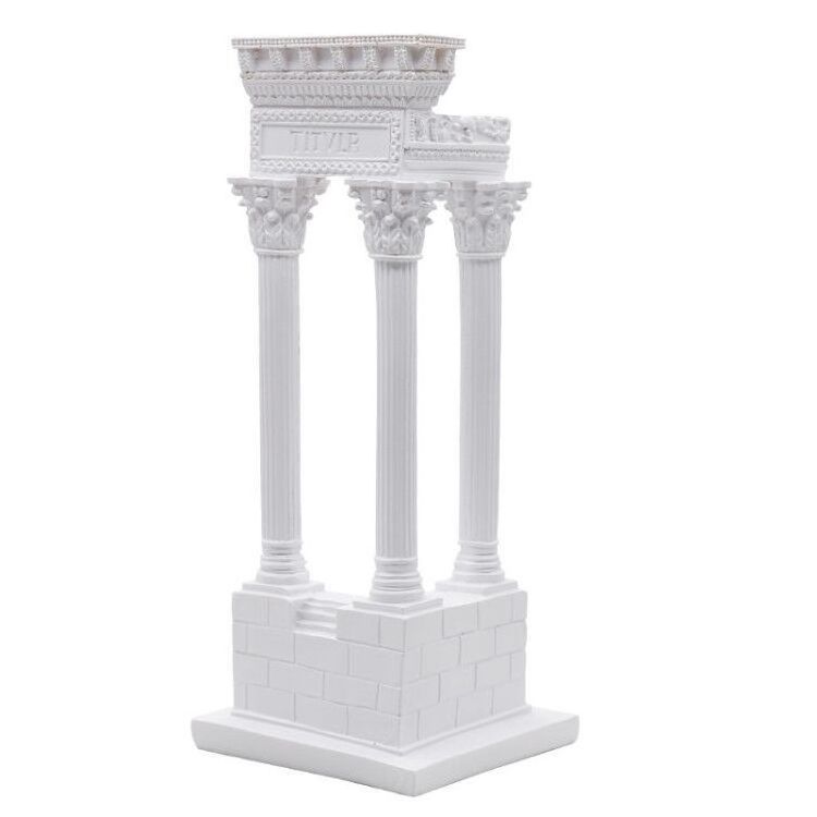 Home decor sculpture Greek temple architectural model Roman column decorations European style resin crafts custom figure