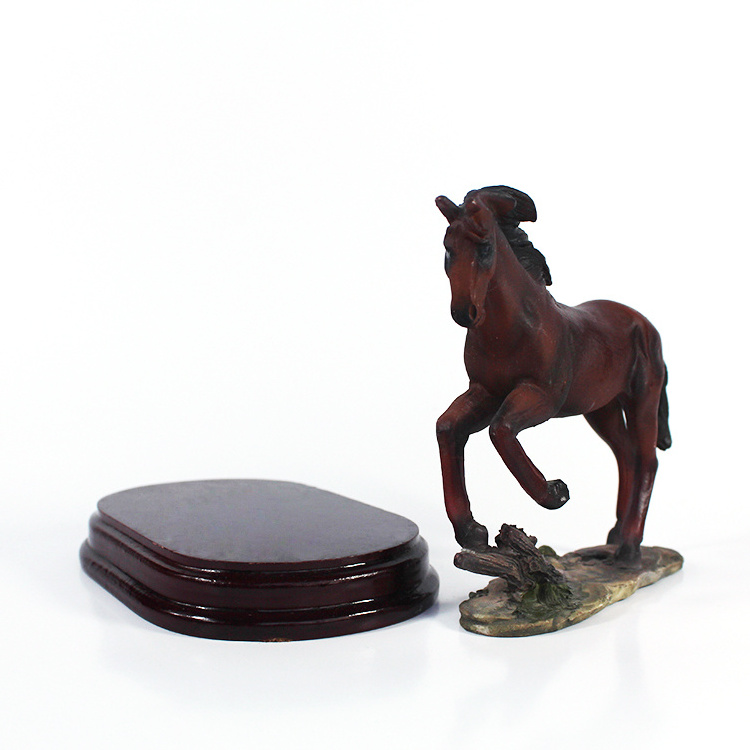 handmade 3d resin red horse animal figure home decor sculpture