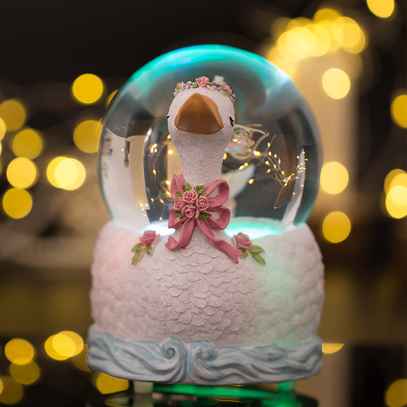 custom made resin souvenir gift music box glass 3d  ballerina snow globe