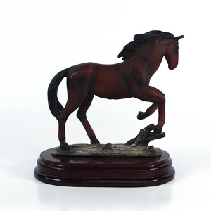 handmade 3d resin red horse animal figure home decor sculpture