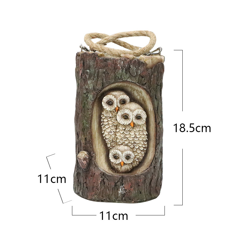 Custom Outdoor Simulation Tree Stump Solar Light Resin Crafts Outdoor Patio Hallway Decoration Halloween Holiday Decoration