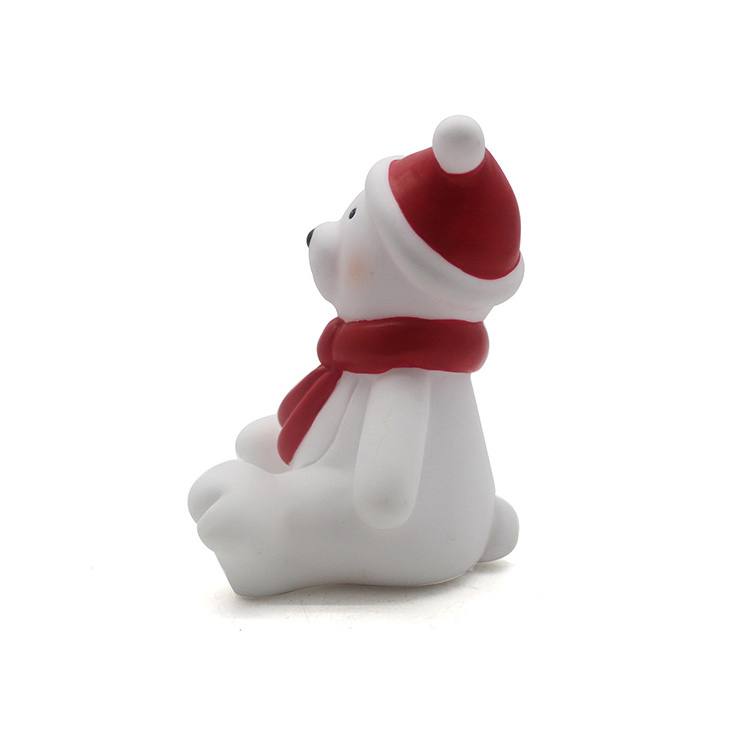 Christmas sitting bear animal statue resin souvenirs home decoration