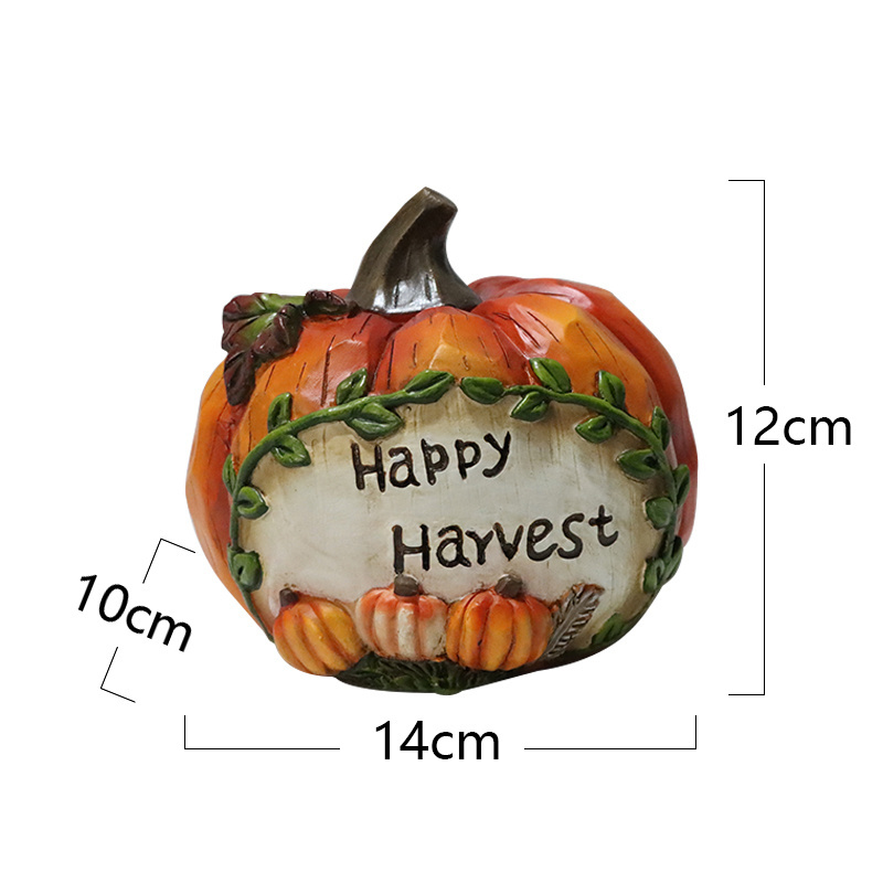 The Halloween Series Resin Statues Crafts Autumn Harvest Pumpkin Figurine Garden Farm Courtyard Decoration Furnishing Article