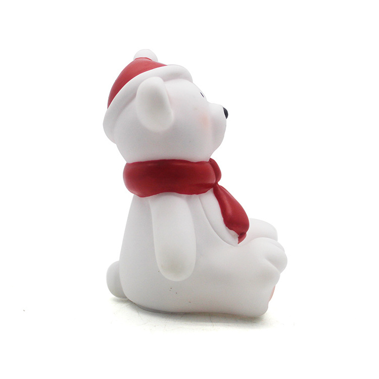 Christmas sitting bear animal statue resin souvenirs home decoration