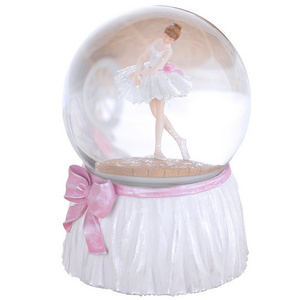 Ballerina Musical pretty Snow Globe Snowballs for indoor home  table decoration