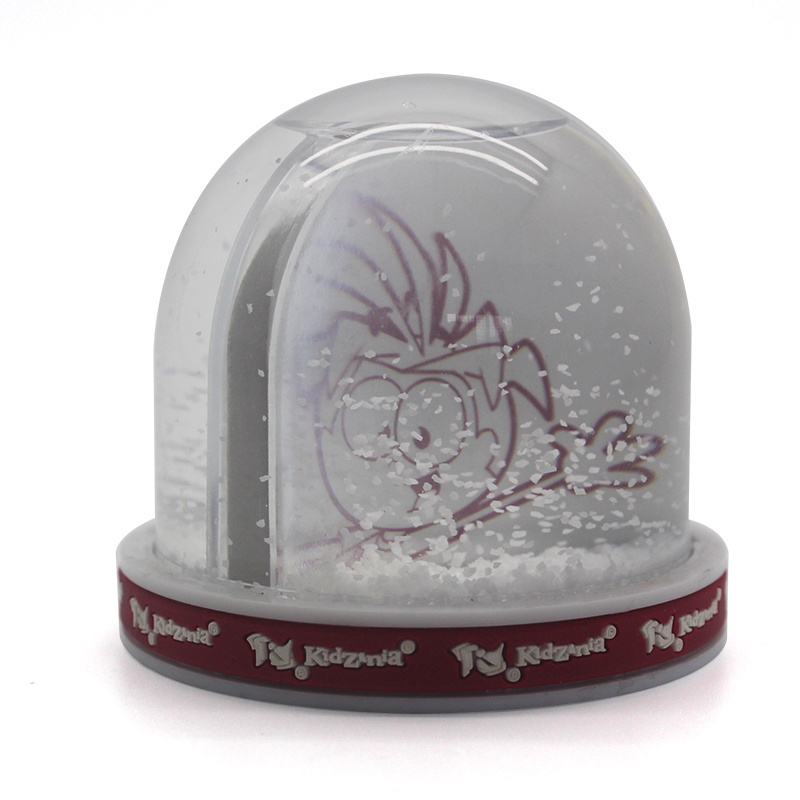 Custom plastic photo snow globe for home decoration