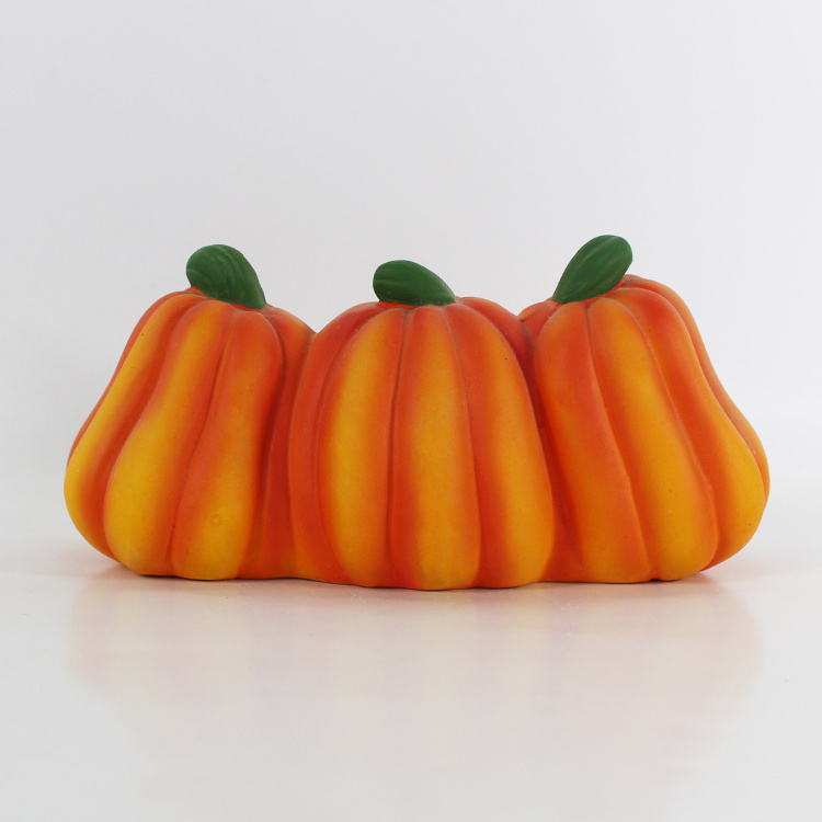 Lighted pumpkin container halloween ceramic pumpkin