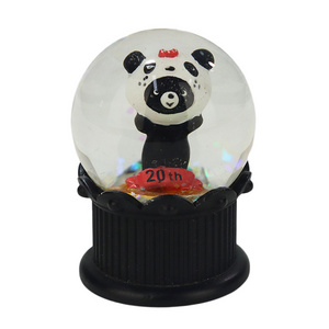 Wholesale Custom Mini Animal Resin Snowglobe Rotary Sound Table Decoration Travel Souvenir Gifts Children Christmas Decorations