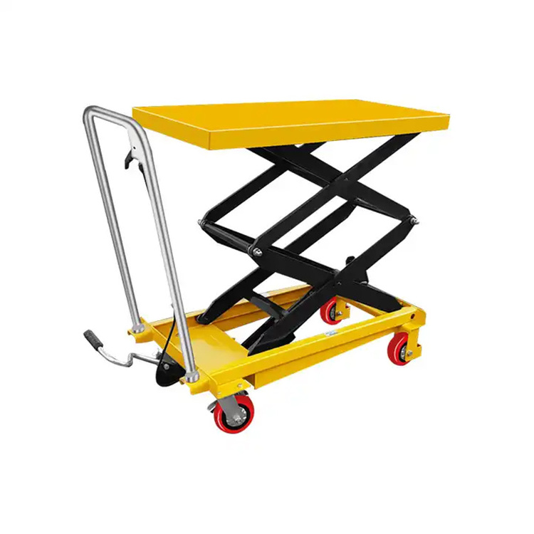 Manual Hydraulic Single Scissors Platform Cargo Lift Hydraulic Lift Table Truck