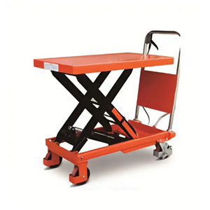 Manual Hydraulic Single Scissors Platform Cargo Lift Hydraulic Lift Table Truck