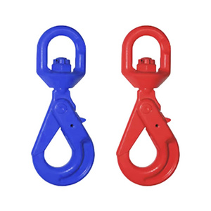 Quality Rigging G100 Forged Alloy Steel Clevis Type Self Locking Hook for Chain Sling