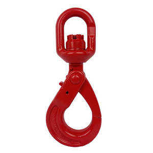 Professional production Drop Forged Heavy Lifting Chain Hoist Swivel Hook with Latch