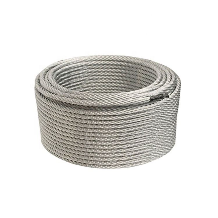 1x19 7x19 1X19 7X7 7X19 AISI304 316 Stainless Steel Cable Wire Rope Aircraft Cable For Deck Cable