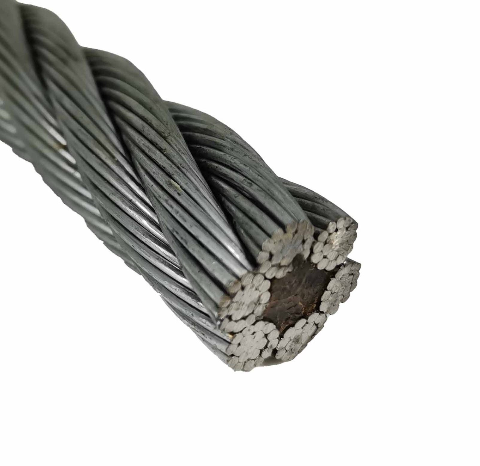 ASTM Standard 5/8''  6x19 wire rope  ungalvanized and galvanized stocks steel cables