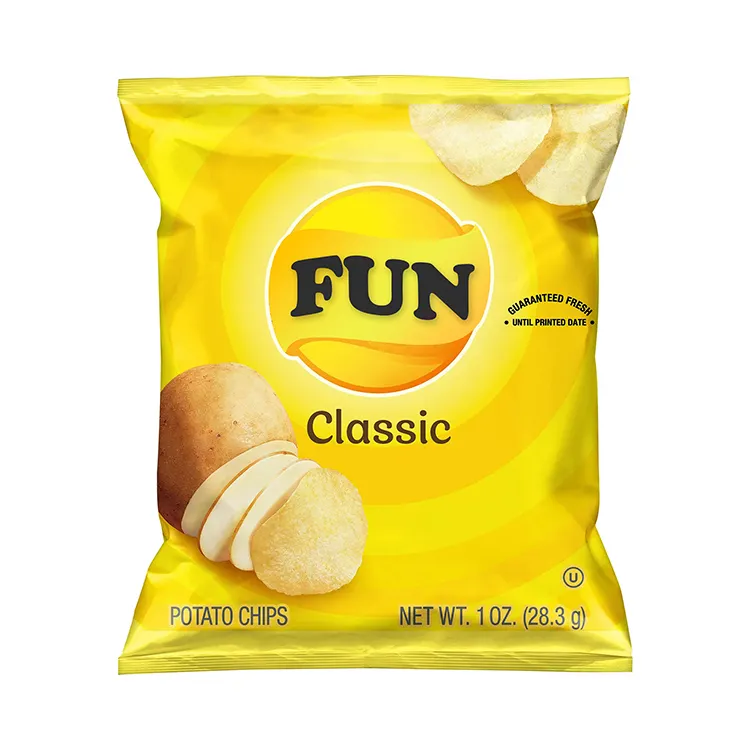 Digital custom print logo potato chips aluminum foil plastic heat seal food snack banana popcorn corn tortilla packaging bag