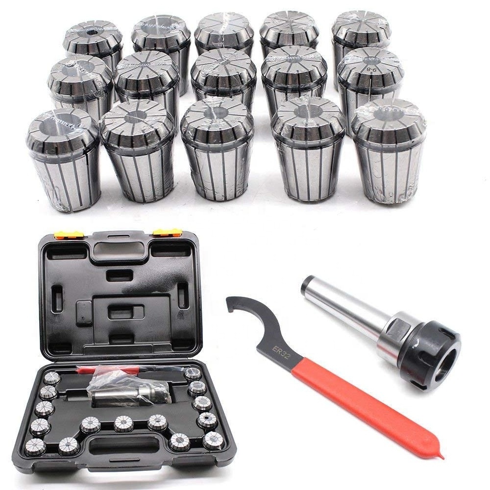 ER SPRING COLLETS WITH ER MT R8 30 40 COLLET CHUCK SET WITH ER SPANNER WITH PLASTIC ALUMINIUM BOX