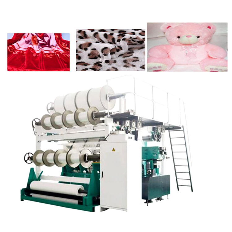 Mink Blanket Making Double Needle Bed Raschel Warp Knitting Machine