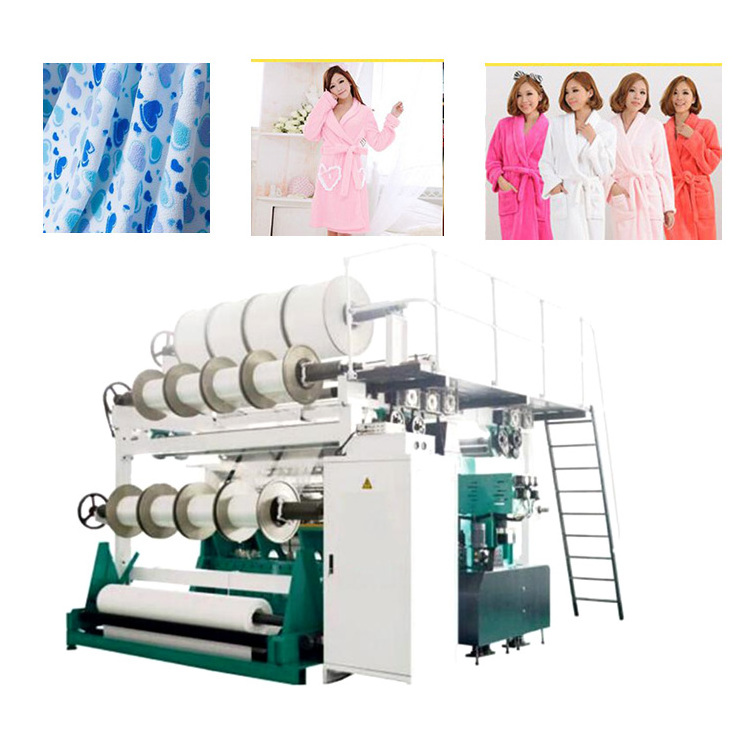 Mink Blanket Making Double Needle Bed Raschel Warp Knitting Machine