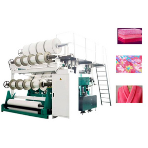 Mink Blanket Making Double Needle Bed Raschel Warp Knitting Machine