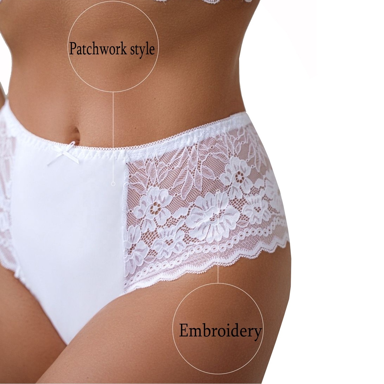 2023 Factory Custom Logo Sexy Lingerie Plus Size Women's Underwear Lace Embroidery See-Through Womens Panties