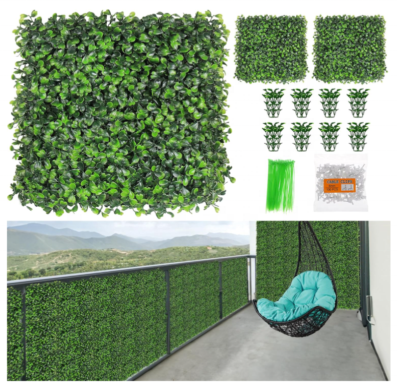 Artificial Grass Wall Panels Green Wall Boxwood Hedge Panels Backdrop Greenery Indoor Decor Privacy Fence Covering UV Protection