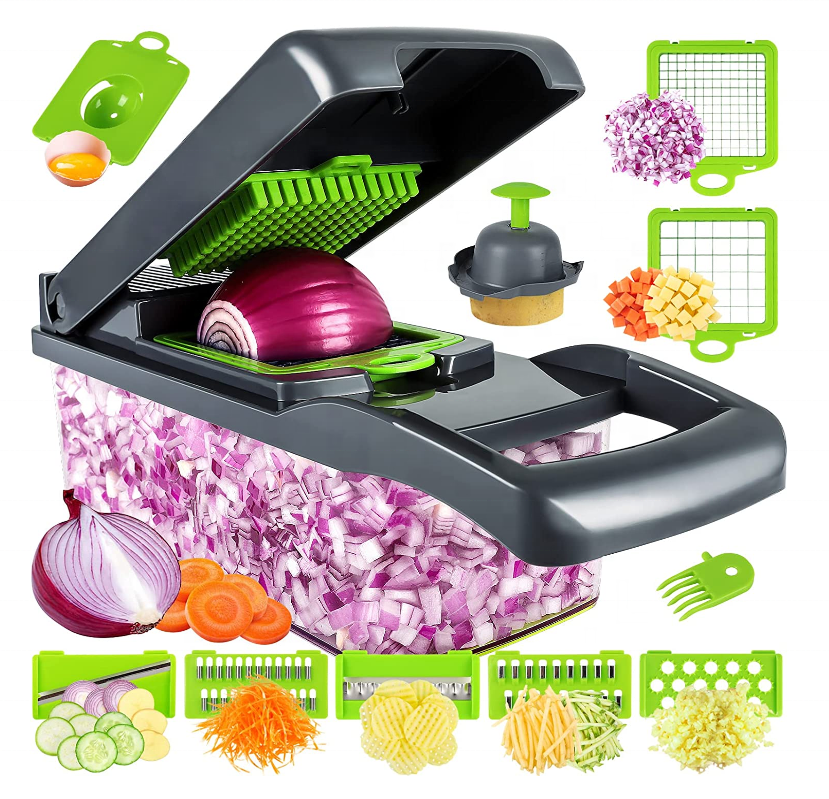 Vegetable Chopper Pro Onion Chopper Multifunctional 13 in 1 Food Chopper Kitchen Vegetable Slicer Dicer Cutter