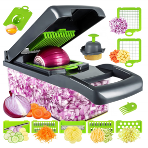 Vegetable Chopper Pro Onion Chopper Multifunctional 13 in 1 Food Chopper Kitchen Vegetable Slicer Dicer Cutter