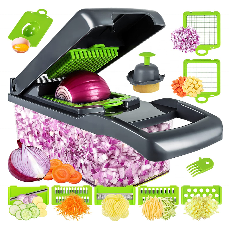 Vegetable Chopper Pro Onion Chopper Multifunctional 13 in 1 Food Chopper Kitchen Vegetable Slicer Dicer Cutter