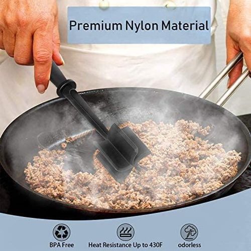 Meat Chopper Hamburger Chopper Premium Heat Resistant Masher and Smasher Ground Beef Ground Turkey