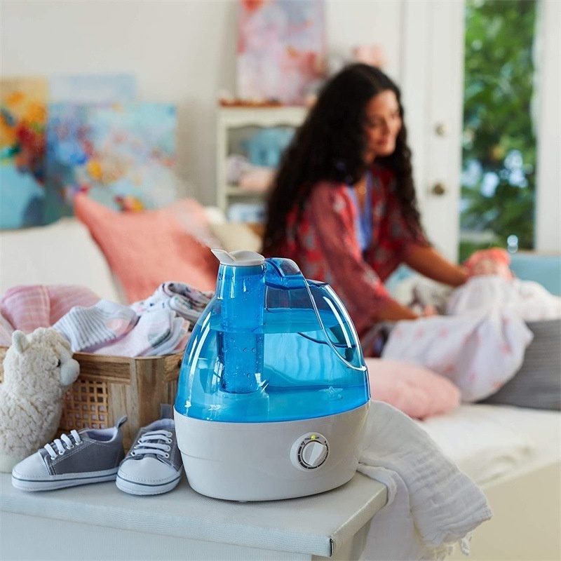 Cool Mist Humidifier  Quiet Ultrasonic Humidifiers for Bedroom  Large room  Adjustable 360 Rotation Nozzle