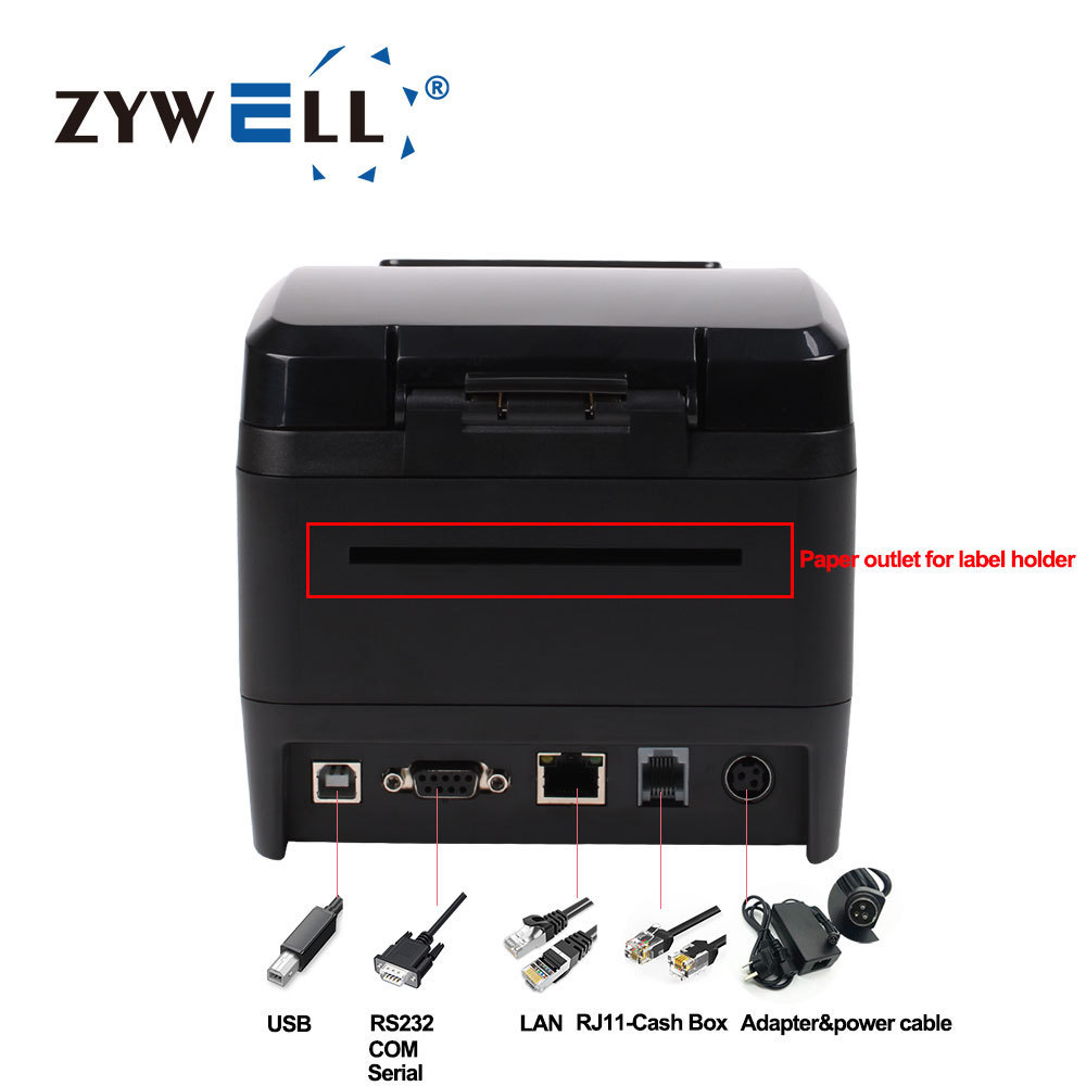 ZY310 Desktop 3inch inkless thermal label printer ZYWELL bluetooth thermal barcode printer